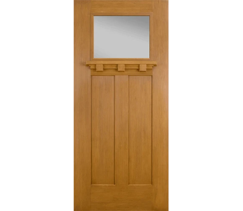 Laredo Craftsman Light Fiberglass Entry Door