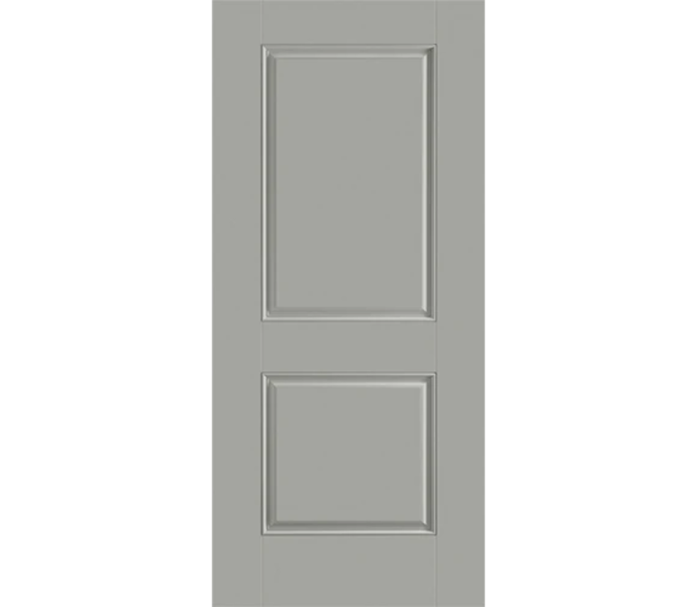 Laredo Two Panel Square Fiberglass Entry Door